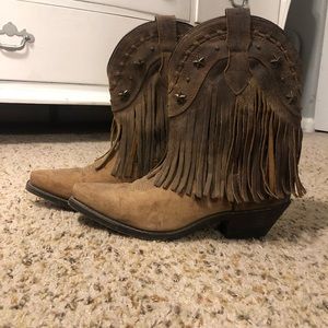 Fringe cowgirl boots